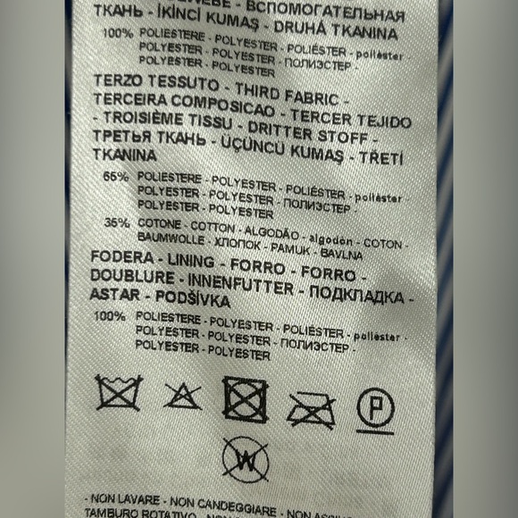 Armani Exchange Striped Pleated Midi Dress Women's 8- Nautical Beach Vacation - Picture 7 of 14